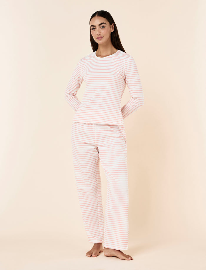 Soft Organic Cotton Knit Full Length PJ Set