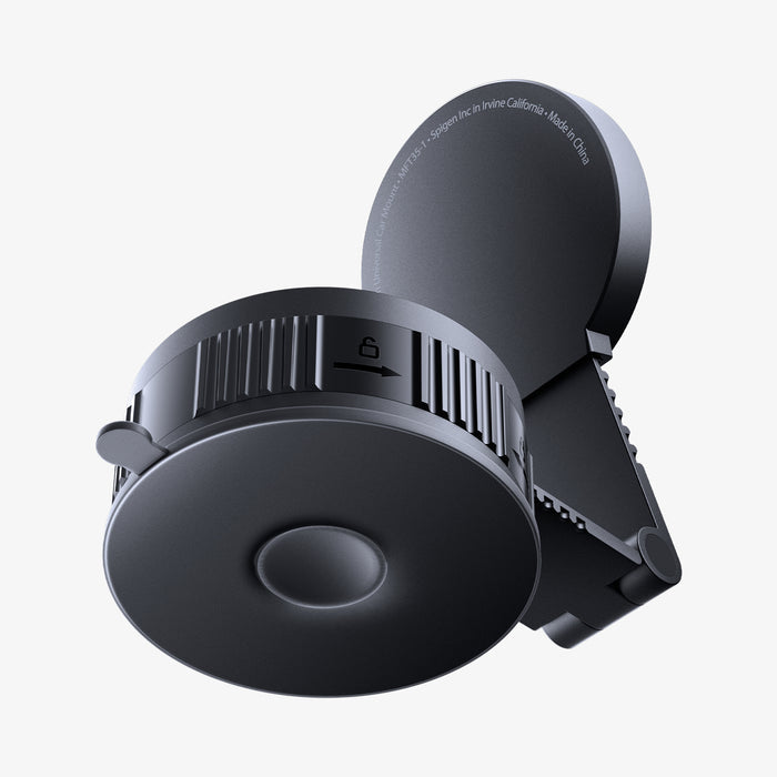 ACP11659 - Adhesive Dashboard Car Mount | MFT35-1 (Mag Fit) showing the underside of the base with the ring tilted behind the locking dial