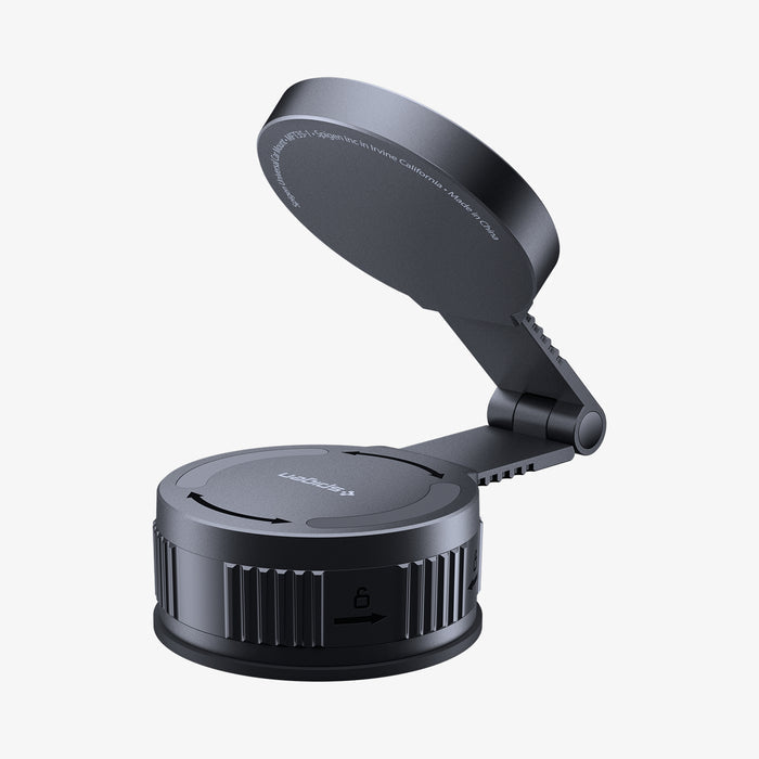 ACP11659 - Adhesive Dashboard Car Mount | MFT35-1 (Mag Fit) showing the fully assembled mount with the ring tilted back and arm extended from the base