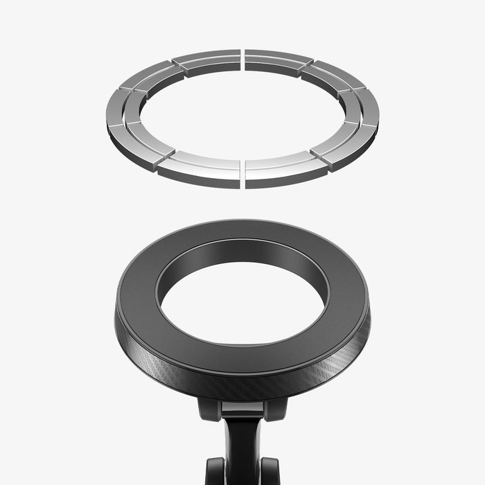 ACP11172 - Spigen Mag Fit Suction Cup Mount showing magnetic ring and internal magnet layout