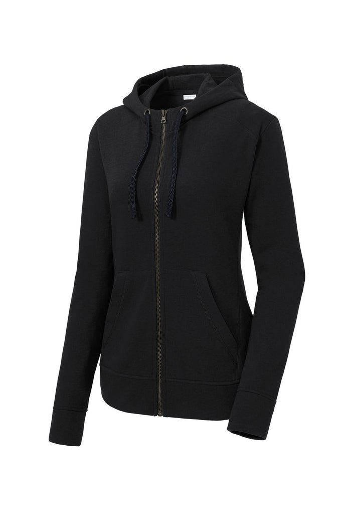 Sport-Tek LST293 Women's PosiCharge  Tri-Blend Wicking Fleece Full-Zip Hooded Jacket