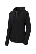 Sport-Tek LST293 Women's PosiCharge  Tri-Blend Wicking Fleece Full-Zip Hooded Jacket