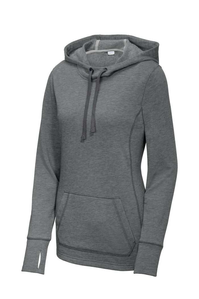 Sport-Tek LST296 Women's PosiCharge  Tri-Blend Wicking Fleece Hooded Pullover