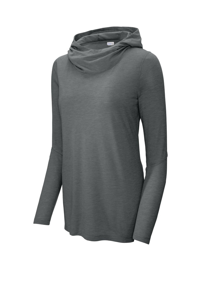 Sport-Tek LST406 Women's PosiCharge  Tri-Blend Wicking Long Sleeve Hoodie