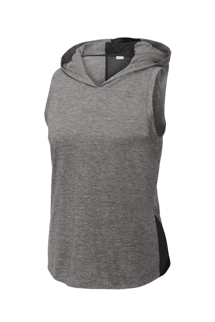 Sport-Tek LST410 Women's PosiCharge  Tri-Blend Wicking Draft Hoodie Tank