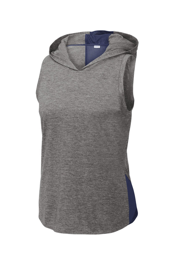 Sport-Tek LST410 Women's PosiCharge  Tri-Blend Wicking Draft Hoodie Tank