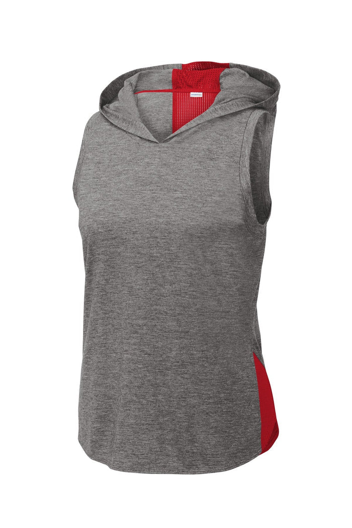 Sport-Tek LST410 Women's PosiCharge  Tri-Blend Wicking Draft Hoodie Tank