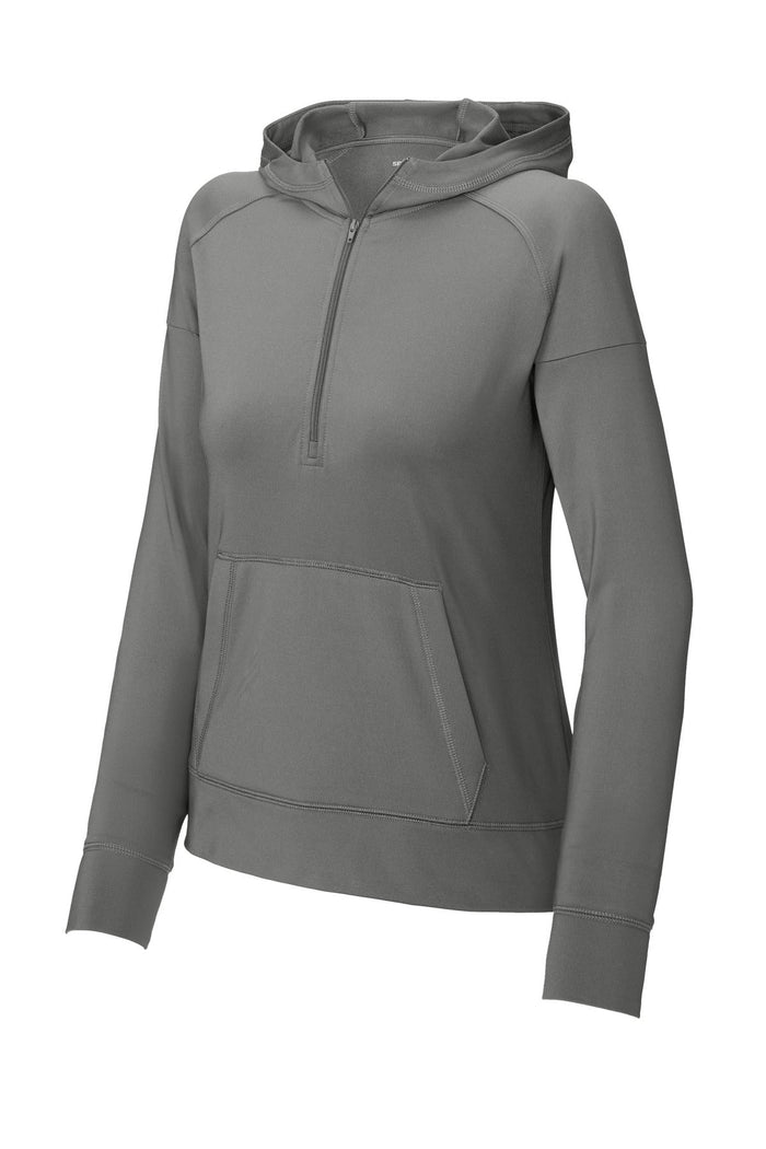 Sport-Tek LST856 Women's Sport-Wick Stretch 1/2-Zip Hoodie