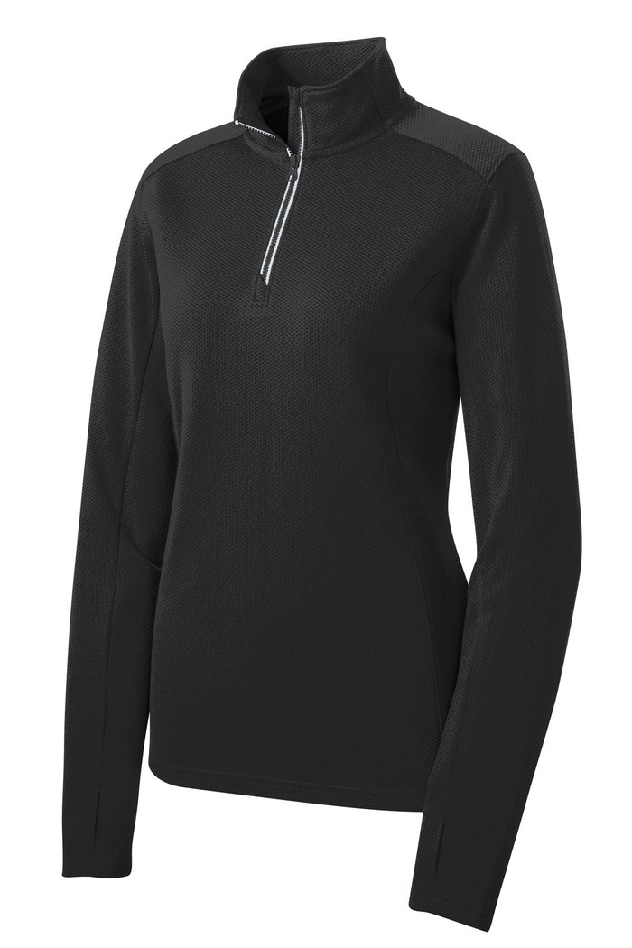 Sport-Tek LST860 Women's Sport-Wick Textured 1/4-Zip Pullover