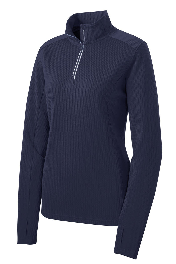 Sport-Tek LST860 Women's Sport-Wick Textured 1/4-Zip Pullover