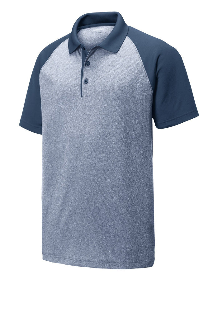 Sport-Tek ST641 PosiCharge  RacerMesh  Raglan Heather Block Polo