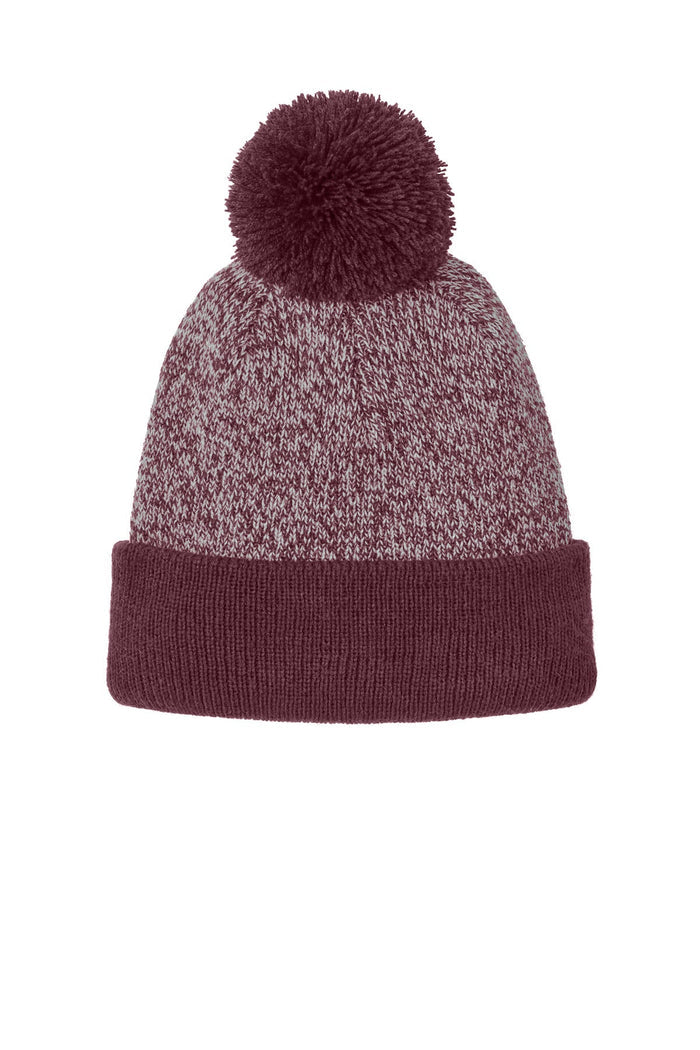 Sport-Tek STC68 Halftime Heather Pom Beanie