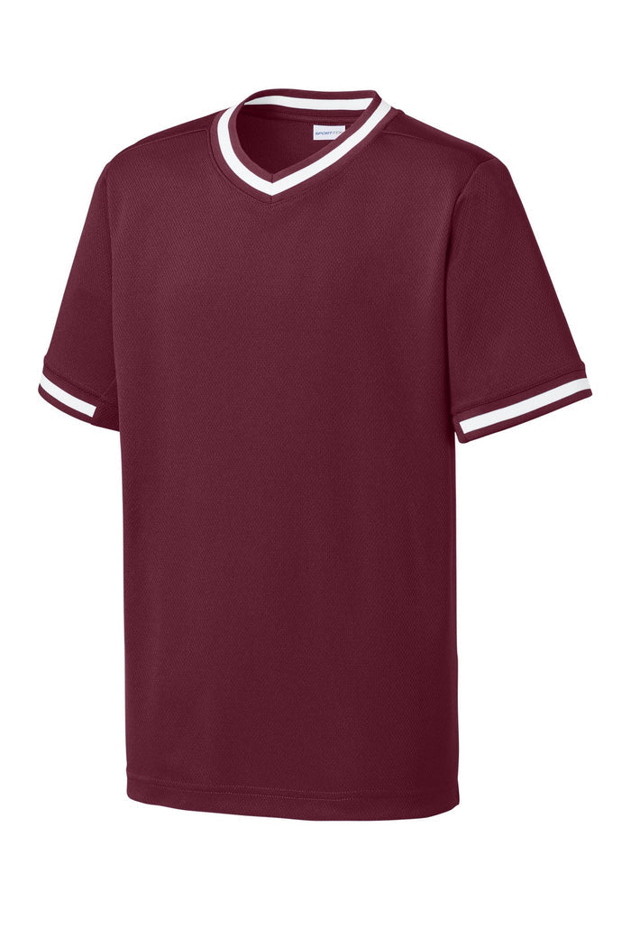 Sport-Tek YST221 Youth Tough Mesh V-Neck Baseball Jersey