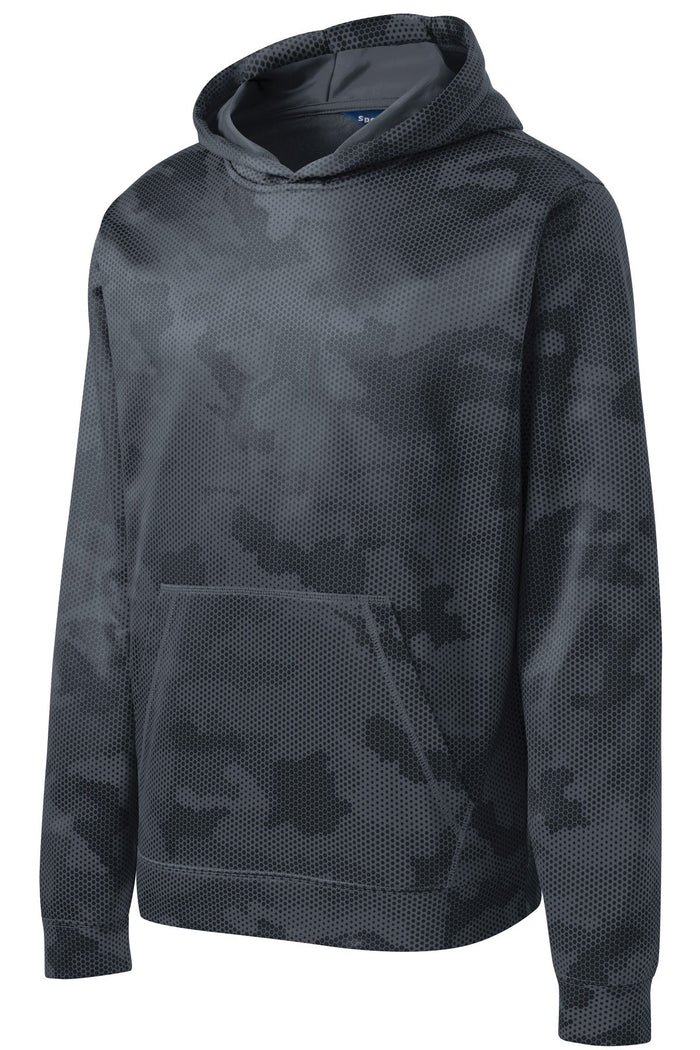 Sport-Tek YST240 Youth Sport-Wick CamoHex Fleece Hooded Pullover