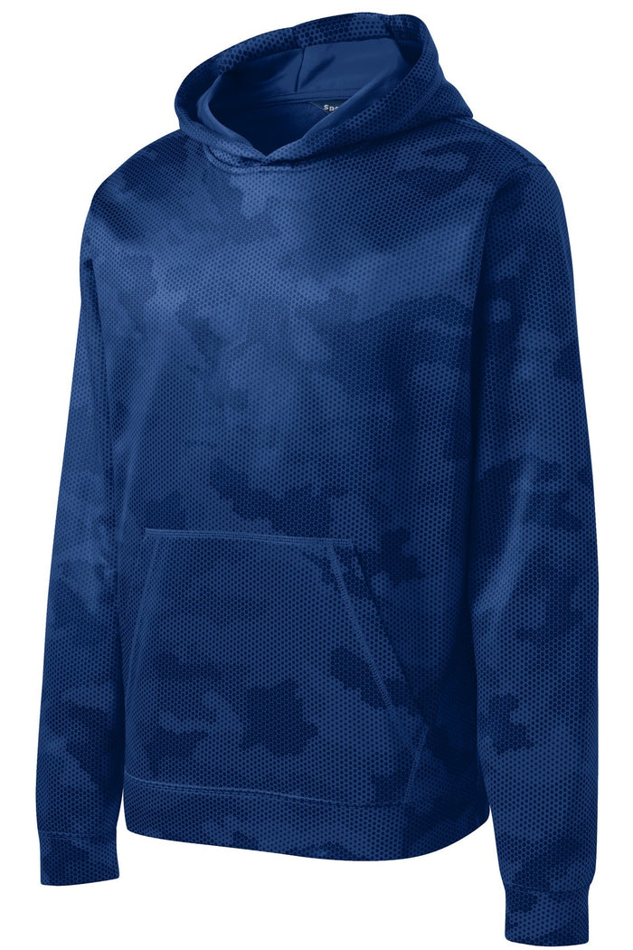 Sport-Tek YST240 Youth Sport-Wick CamoHex Fleece Hooded Pullover