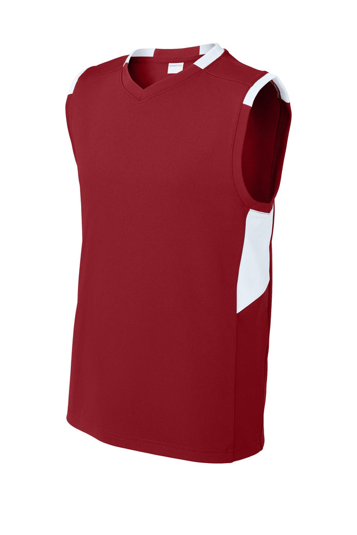 Sport-Tek YST441 Youth Club Sleeveless V-Neck