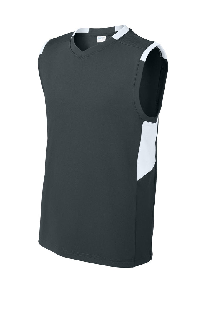 Sport-Tek YST441 Youth Club Sleeveless V-Neck