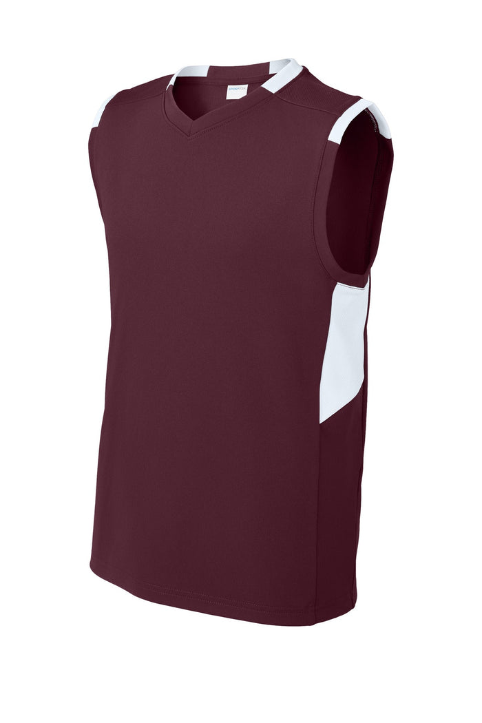 Sport-Tek YST441 Youth Club Sleeveless V-Neck