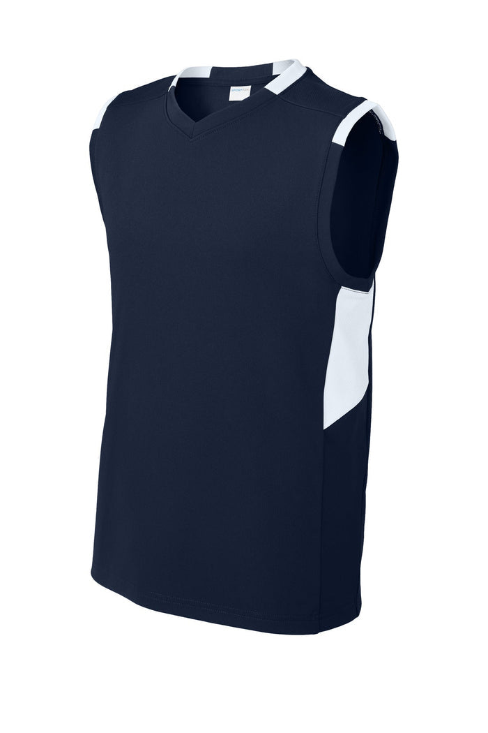 Sport-Tek YST441 Youth Club Sleeveless V-Neck