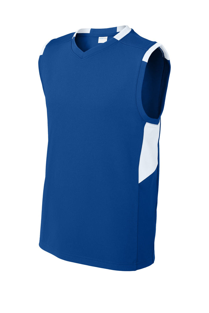 Sport-Tek YST441 Youth Club Sleeveless V-Neck