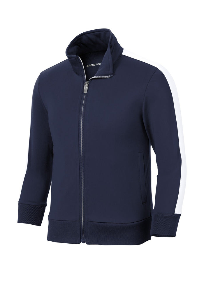Sport-Tek YST94 Youth Tricot Sleeve Stripe Track Jacket