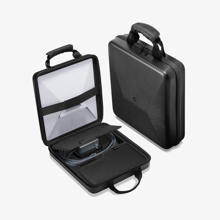 AFA09372 - Starlink Mini Carrying Case in black showing the front, side and inside