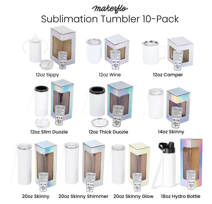 Sublimation Tumbler 10 Pack