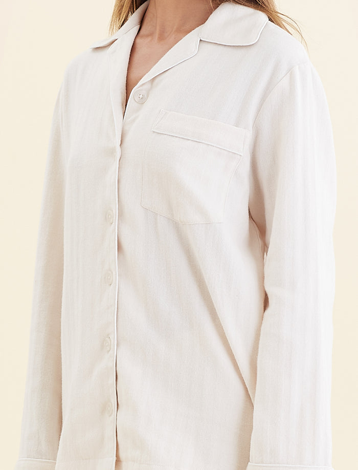 Super Soft Brushed Herringbone PJ Set