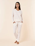 Super Soft Waffle V-Neck Long Sleeve Top & Jogger Set