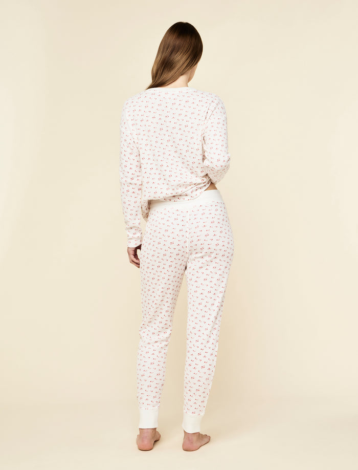Super Soft Waffle V-Neck Top and Jogger Set