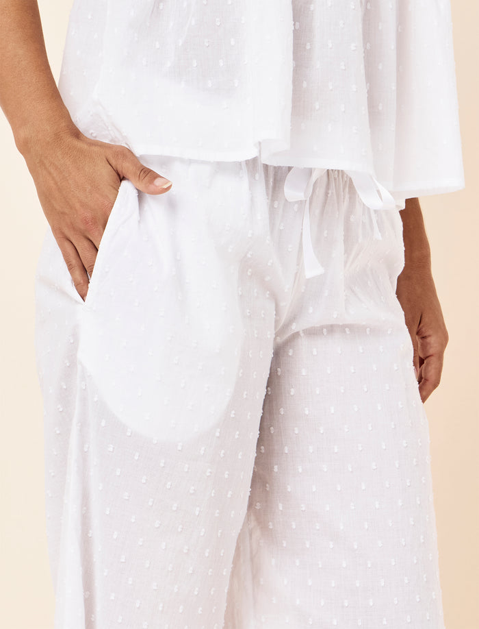 Swiss Dot Cami Crop PJ Set