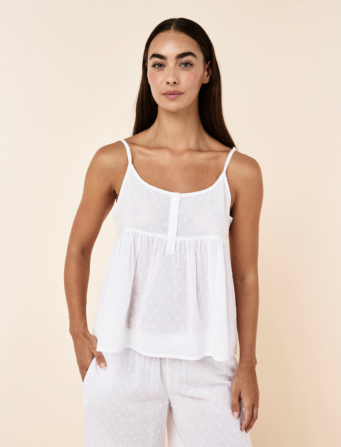Swiss Dot Cami Crop PJ Set