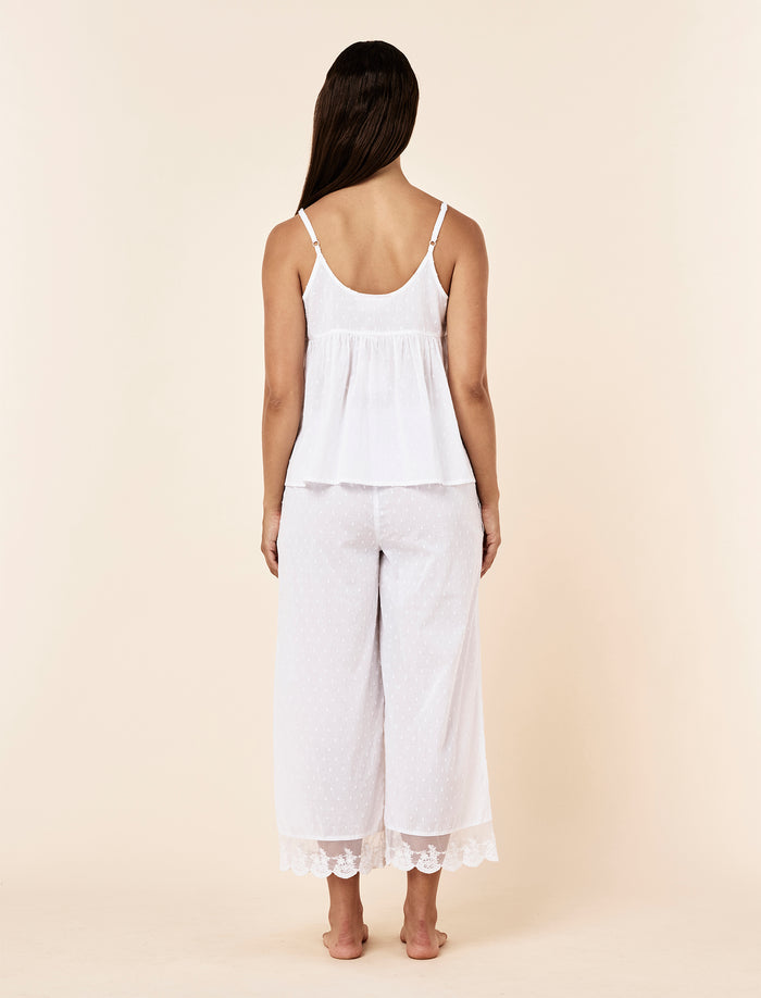 Swiss Dot Cami Crop PJ Set