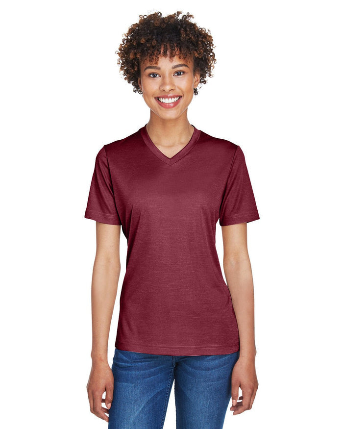 Team 365 TT11HW Ladies' Sonic Heather Performance T-Shirt - Ninja Transfers