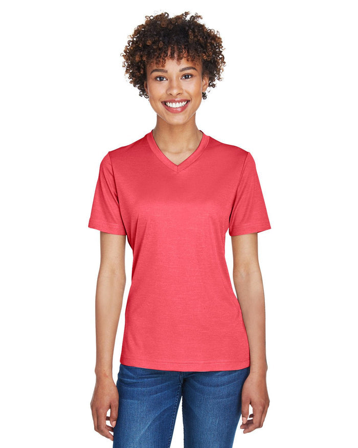 Team 365 TT11HW Ladies' Sonic Heather Performance T-Shirt - Ninja Transfers