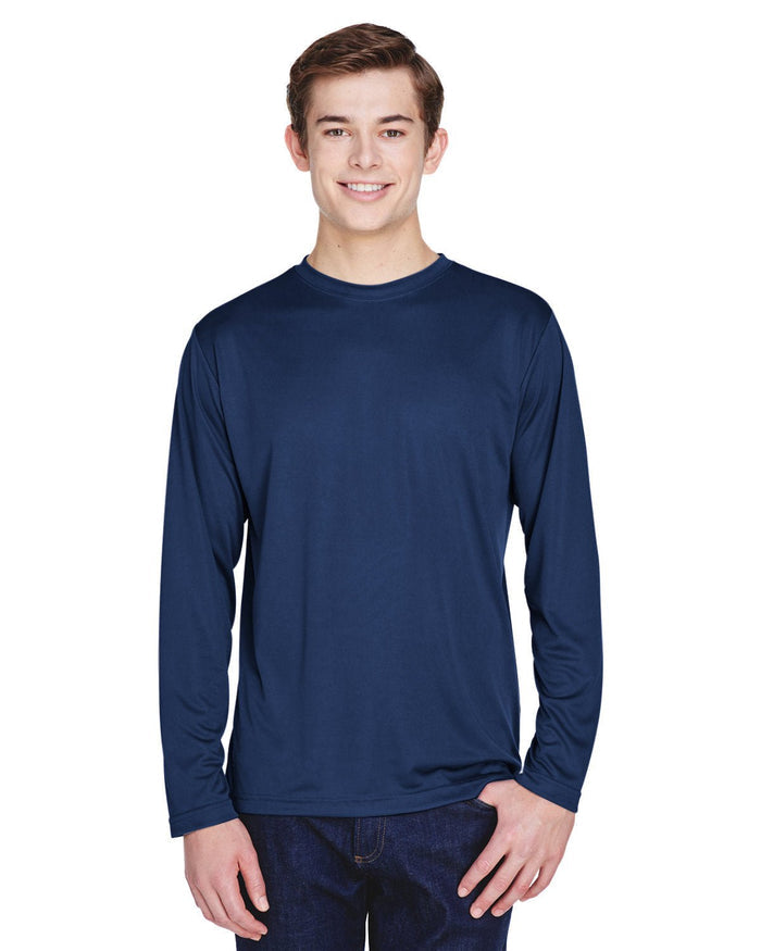 Team 365 TT11L Men's Zone Performance Long - Sleeve T-Shirt - Ninja Transfers