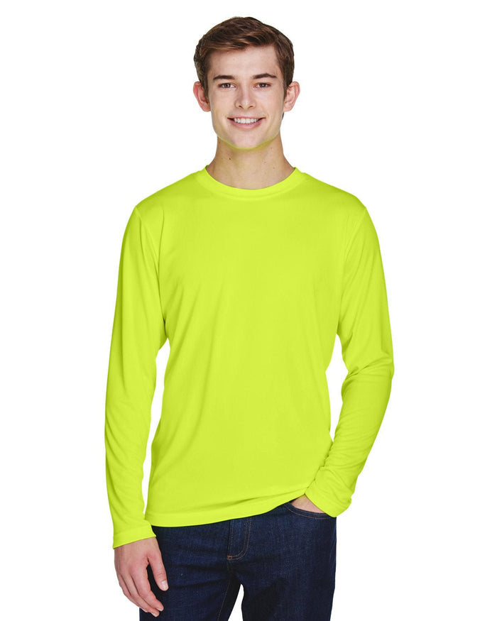 Team 365 TT11L Men's Zone Performance Long - Sleeve T-Shirt - Ninja Transfers
