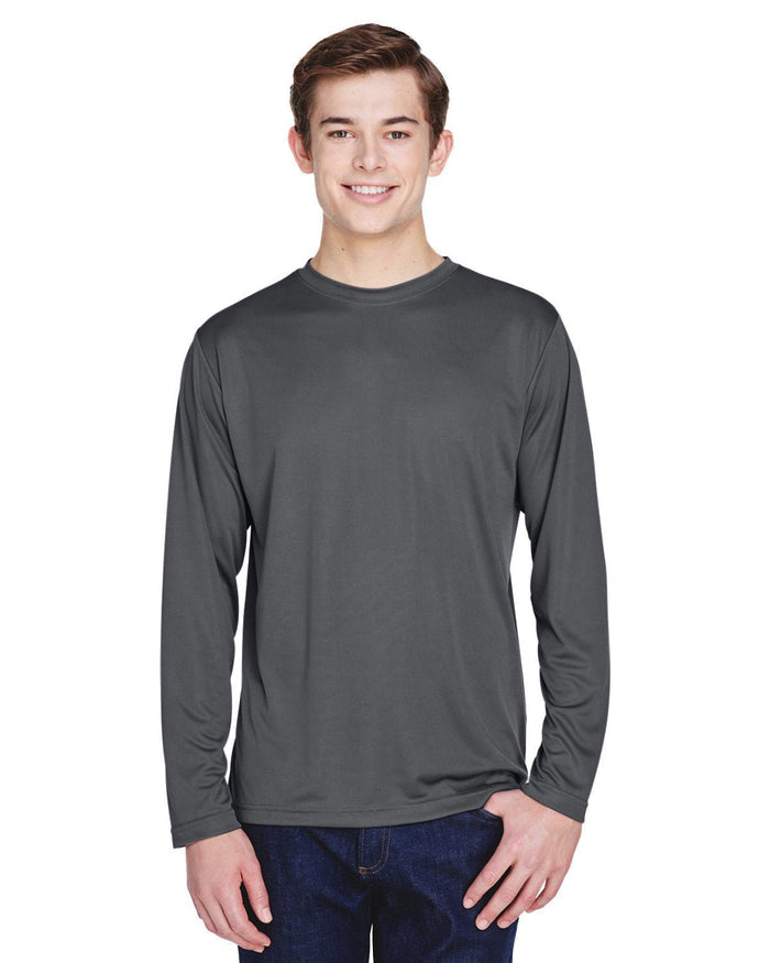 Team 365 TT11L Men's Zone Performance Long - Sleeve T-Shirt - Ninja Transfers
