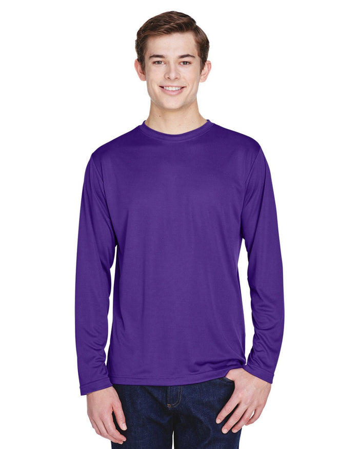Team 365 TT11L Men's Zone Performance Long - Sleeve T-Shirt - Ninja Transfers