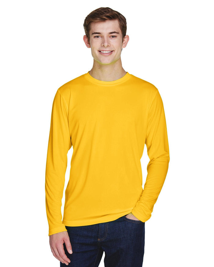 Team 365 TT11L Men's Zone Performance Long - Sleeve T-Shirt - Ninja Transfers