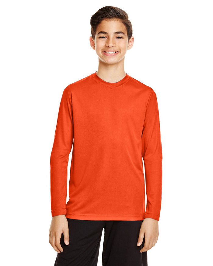 Team 365 TT11YL Youth Zone Performance Long - Sleeve T-Shirt - Ninja Transfers
