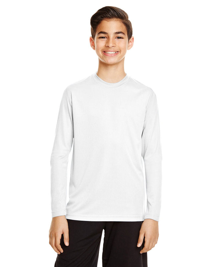Team 365 TT11YL Youth Zone Performance Long - Sleeve T-Shirt - Ninja Transfers