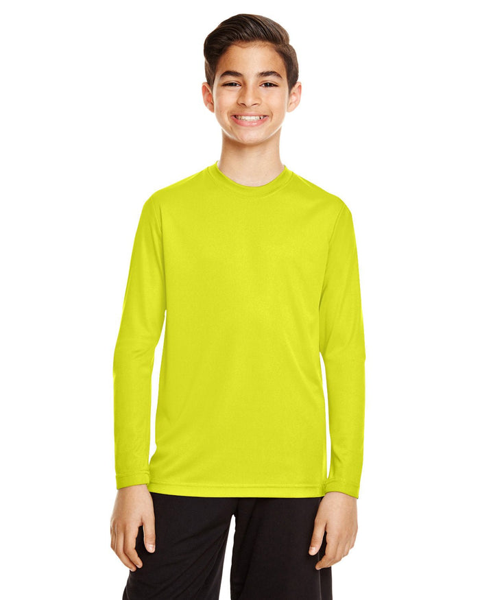 Team 365 TT11YL Youth Zone Performance Long - Sleeve T-Shirt - Ninja Transfers
