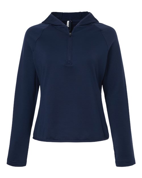 Team 365 TT200W Women's Qualify Quarter-Zip Hooded Pullover