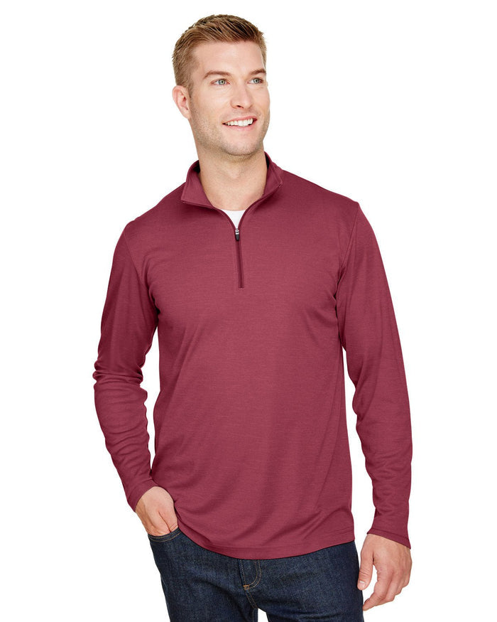 Team 365 TT31H Men's Zone Sonic Heather Performance Quarter - Zip - Ninja Transfers