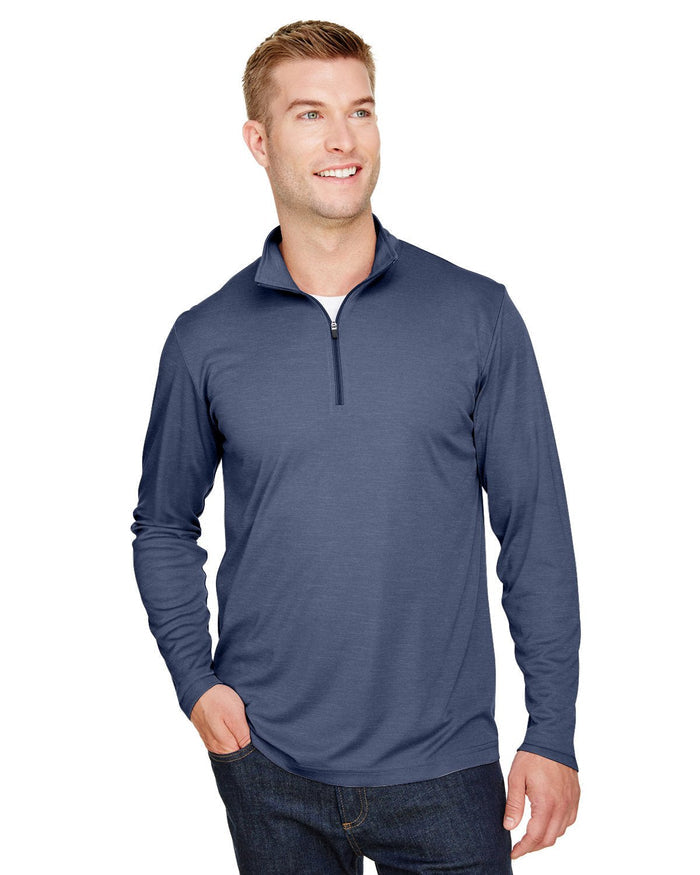 Team 365 TT31H Men's Zone Sonic Heather Performance Quarter - Zip - Ninja Transfers
