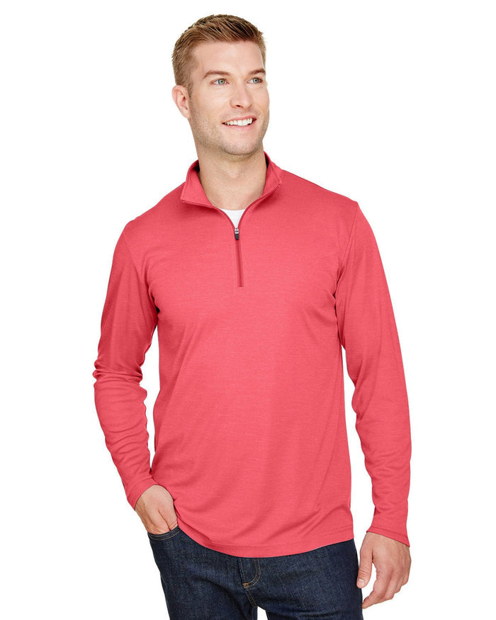 Team 365 TT31H Men's Zone Sonic Heather Performance Quarter - Zip - Ninja Transfers