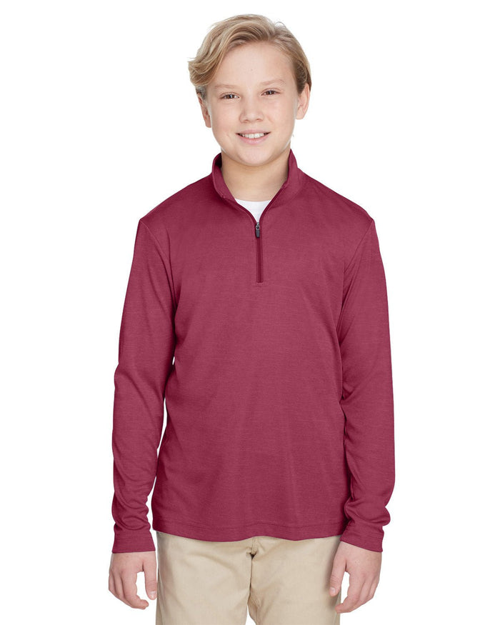 Team 365 TT31HY Youth Zone Sonic Heather Performance Quarter - Zip - Ninja Transfers