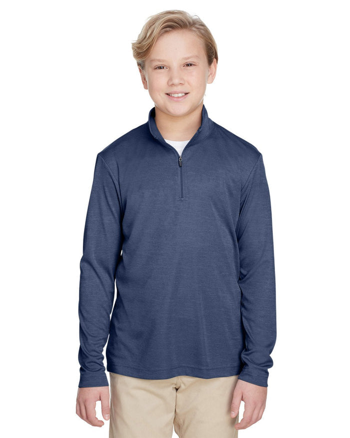 Team 365 TT31HY Youth Zone Sonic Heather Performance Quarter - Zip - Ninja Transfers