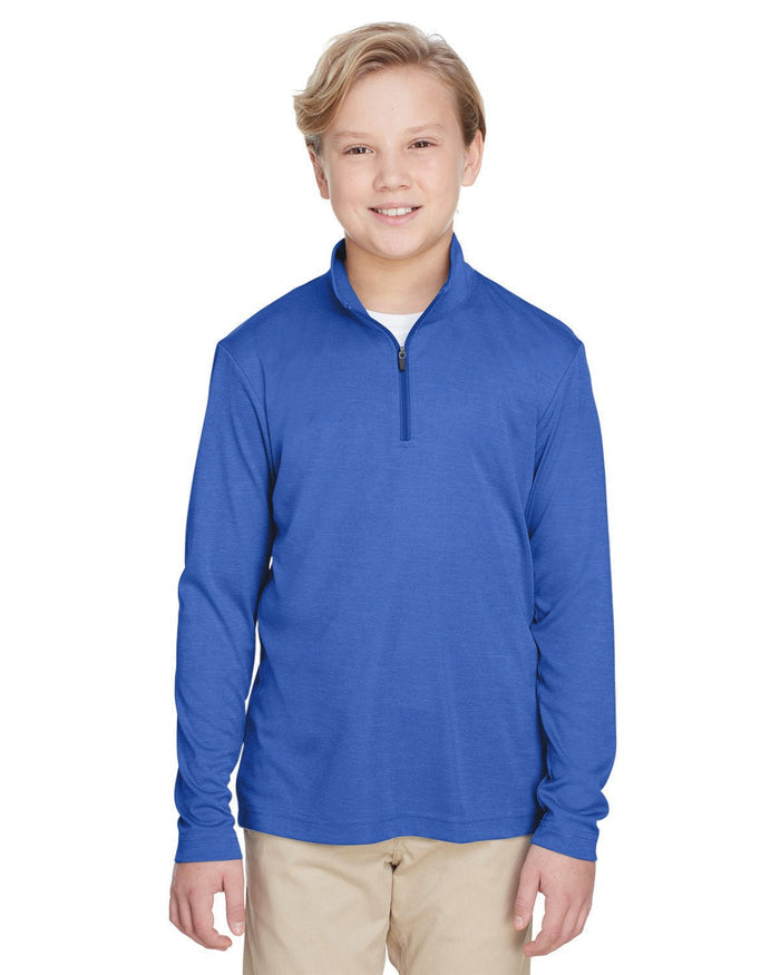 Team 365 TT31HY Youth Zone Sonic Heather Performance Quarter - Zip - Ninja Transfers